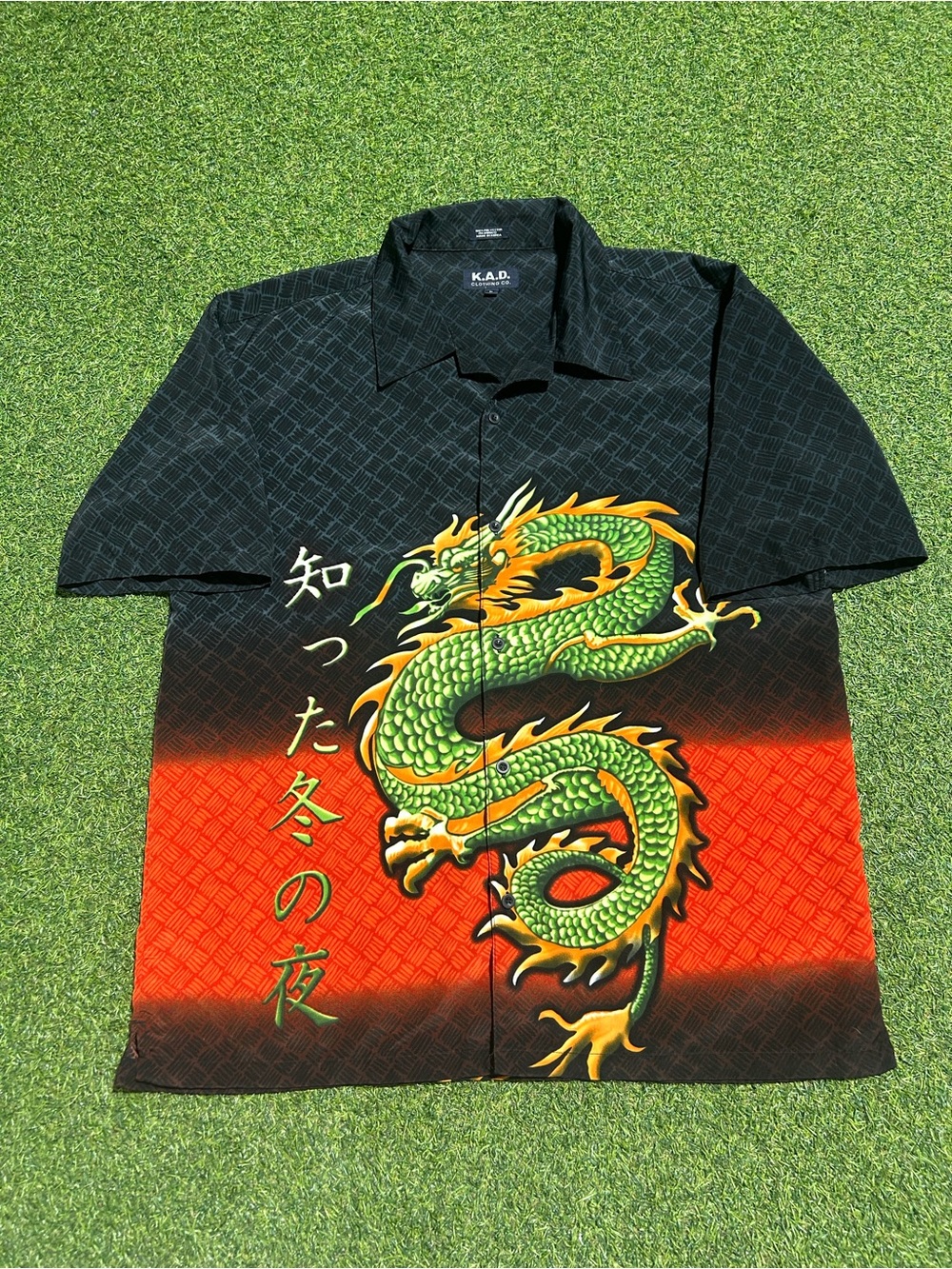 Men’s Y2K Vintage AOP All Over Print Button Up Shirt